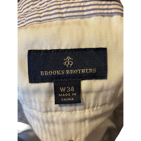 Brooks Brothers Seersucker Striped Blue Shorts Men's Size 34 Cotton - Picture 4 of 7